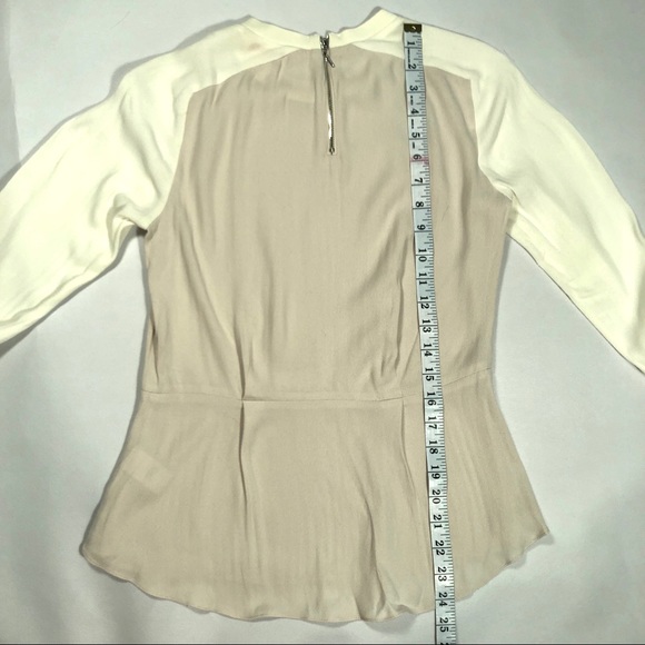 Rebecca Taylor Long Sleeve Peplum Blouse - Picture 5 of 7